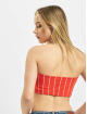 Karl Kani Tops sans manche Small Signature Pinstripe rouge